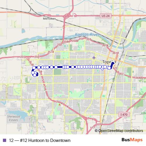 12 bus Line Map