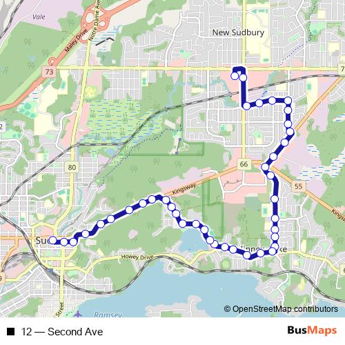 12 bus Line Map