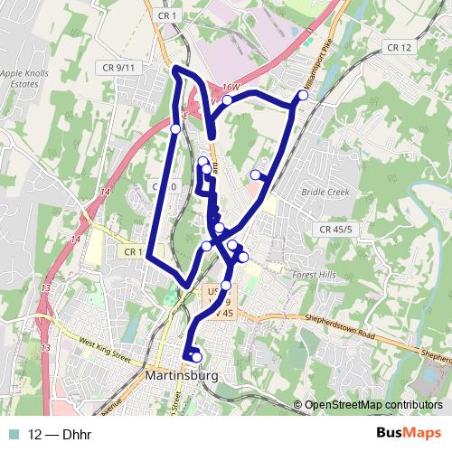 12 bus Line Map