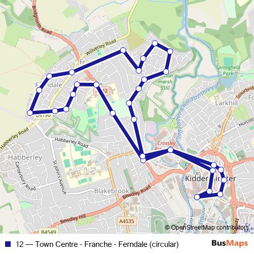 12 bus Line Map