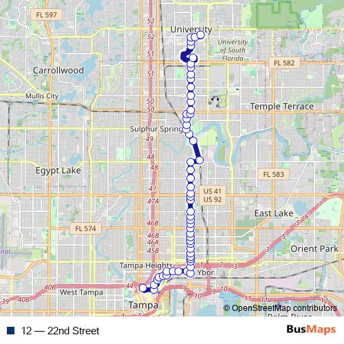 12 bus Line Map