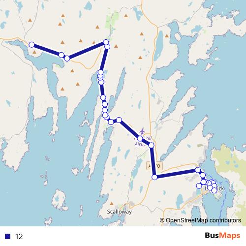 12 bus Line Map