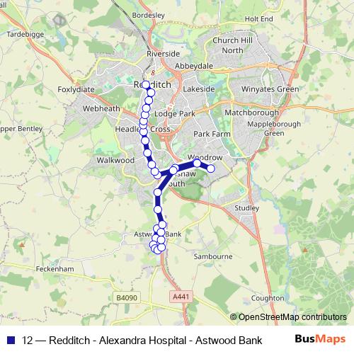 12 bus Line Map