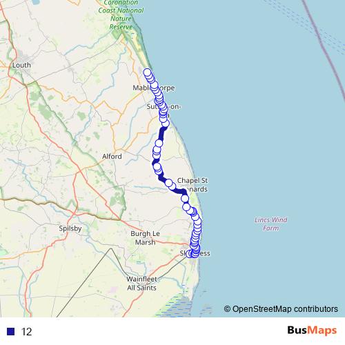 12 bus Line Map