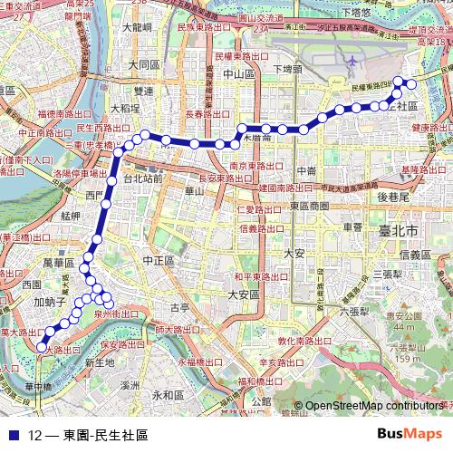 12 bus Line Map