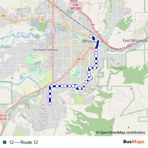 12 bus Line Map