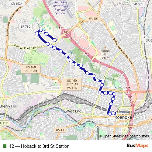 12 bus Line Map
