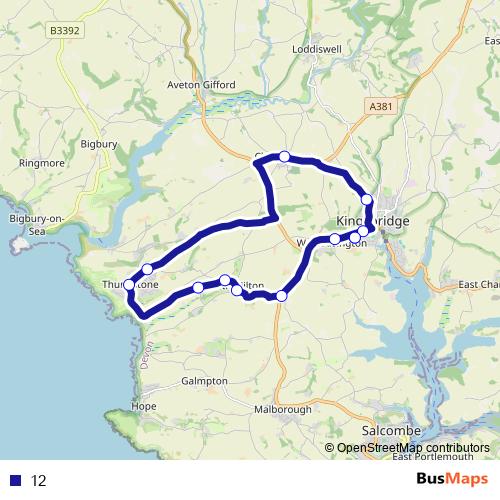 12 bus Line Map