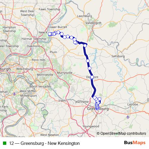 12 bus Line Map