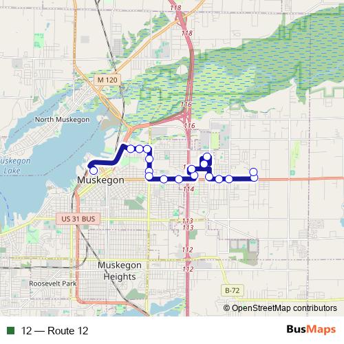 12 bus Line Map