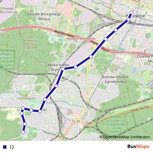 12 bus Line Map