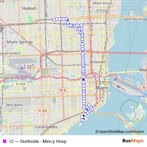 12 bus Line Map