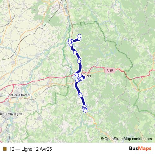 12 bus Line Map