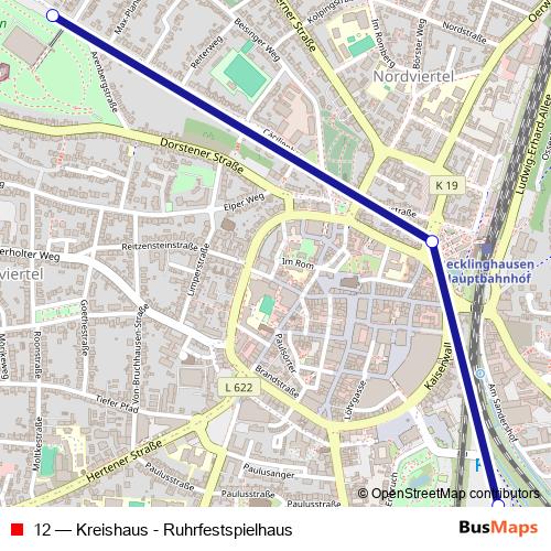 12 bus Line Map