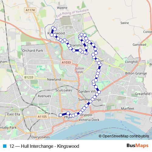 12 bus Line Map
