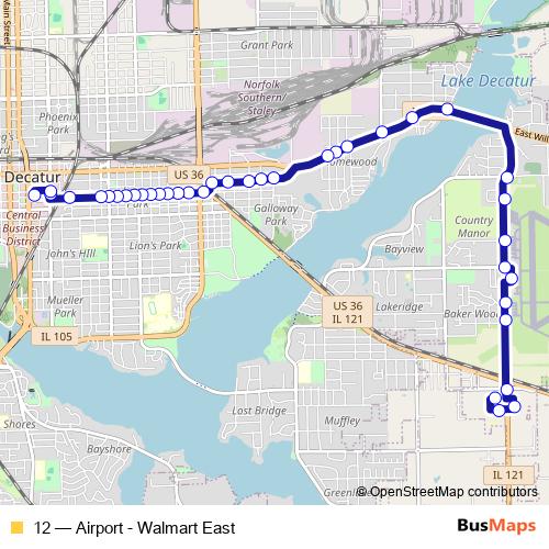 12 bus Line Map