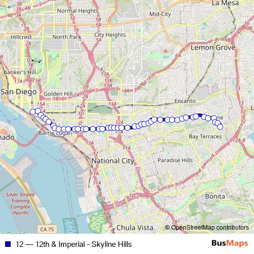 12 bus Line Map