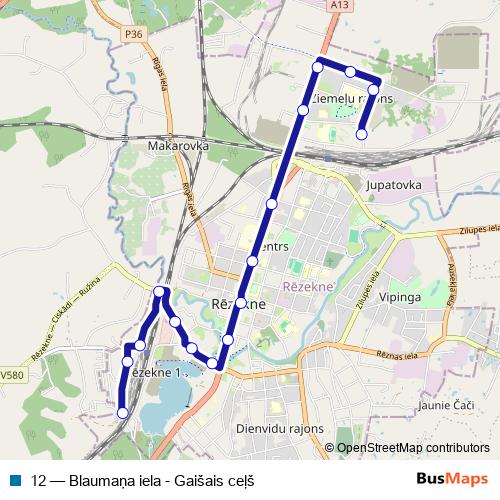 12 bus Line Map