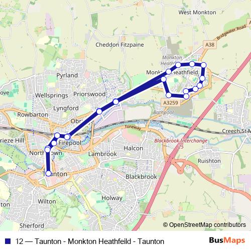 12 bus Line Map