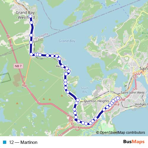 12 bus Line Map