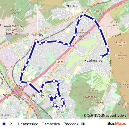 12 bus Line Map