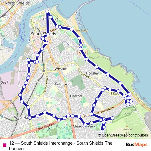 12 bus Line Map