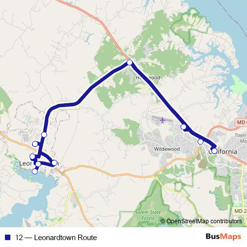 12 bus Line Map