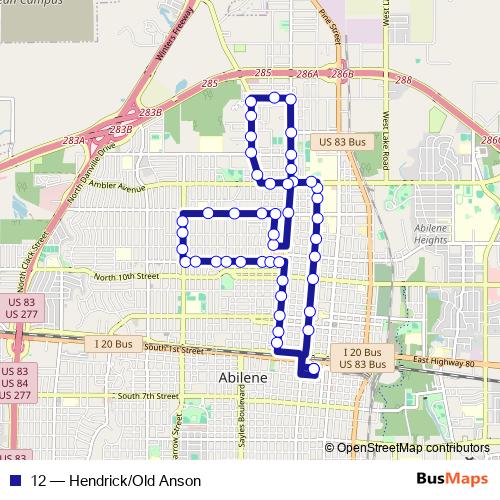 12 bus Line Map