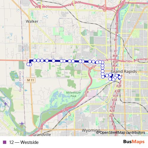 12 bus Line Map