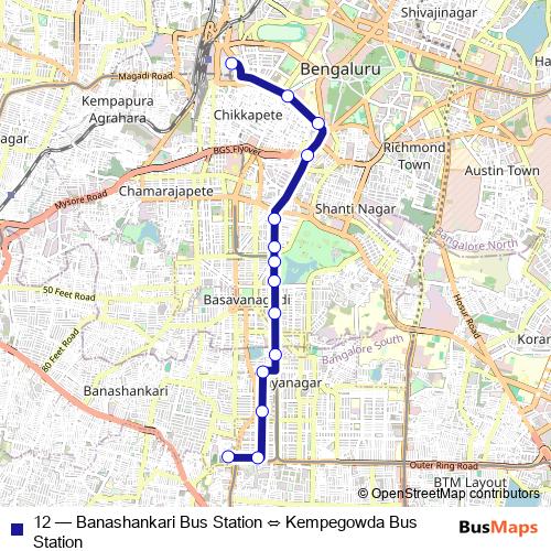 12 bus Line Map