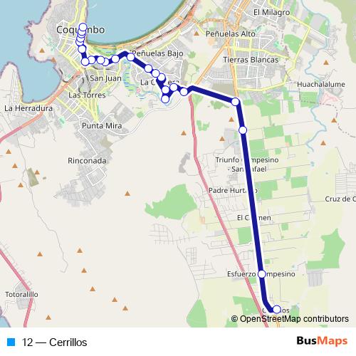 12 bus Line Map