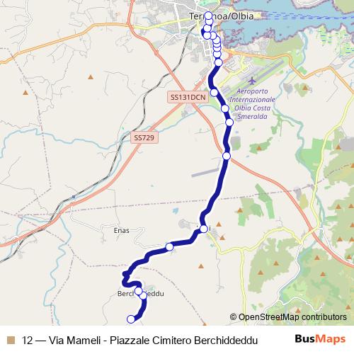 12 bus Line Map