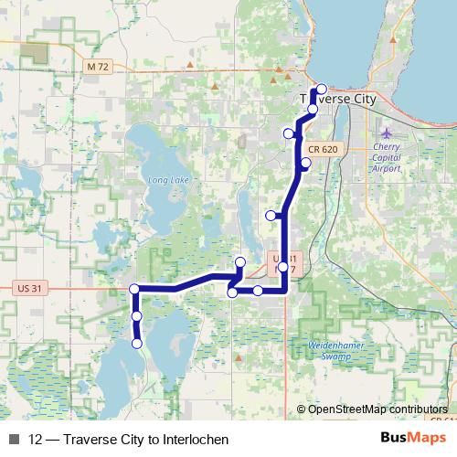 12 bus Line Map