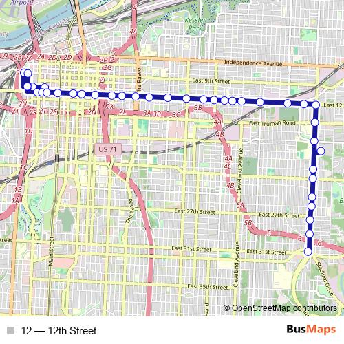 12 bus Line Map