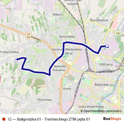 12 bus Line Map