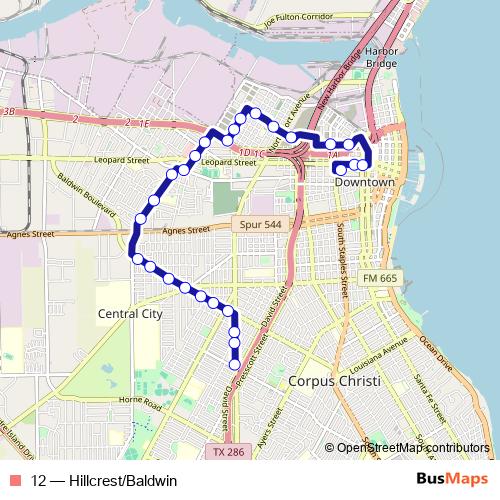 12 bus Line Map
