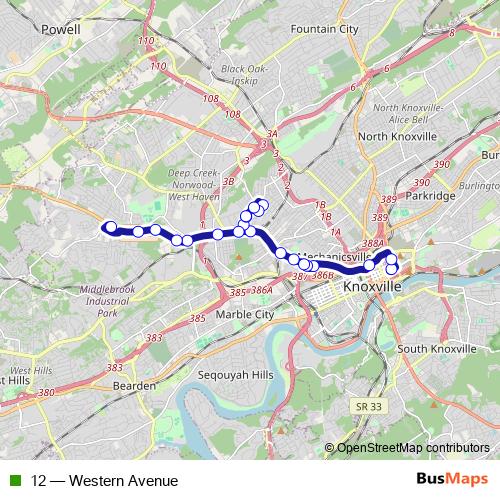 12 bus Line Map