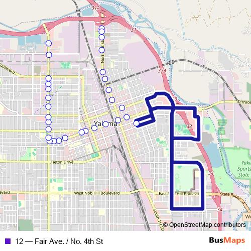 12 bus Line Map