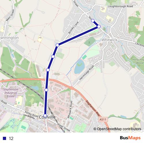 12 bus Line Map