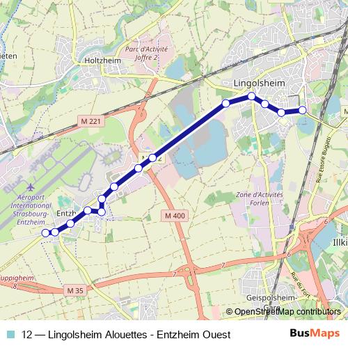 12 bus Line Map