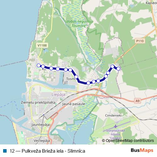 12 bus Line Map