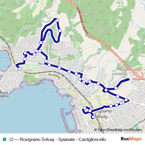 12 bus Line Map