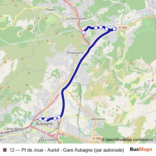 12 bus Line Map