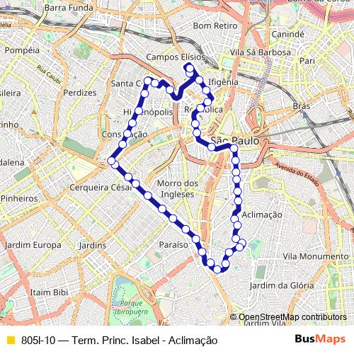 805l-10 bus Line Map