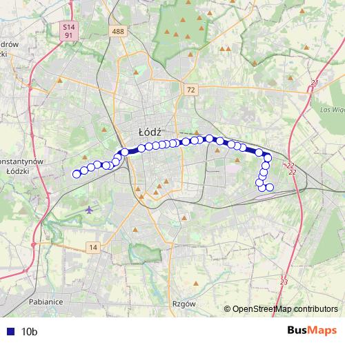 10b tram Line Map