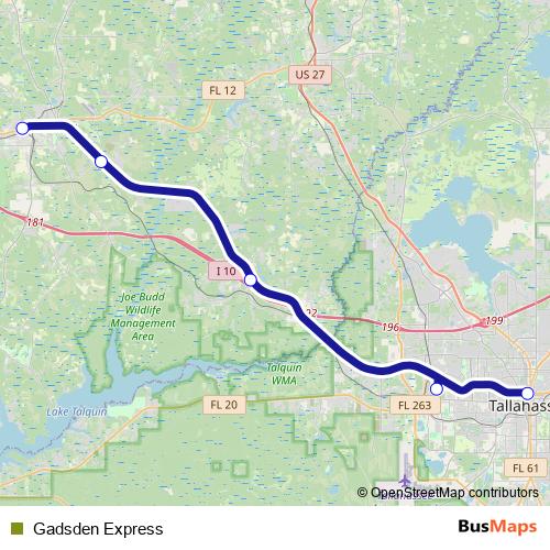 Gadsden Express bus Line Map