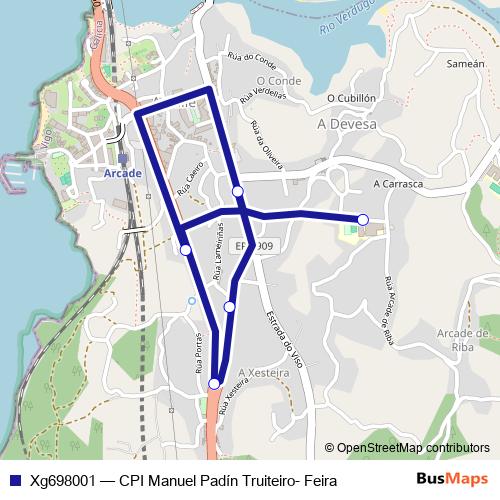 Xg698001 bus Line Map