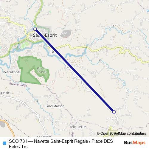 SCO 731 bus Line Map