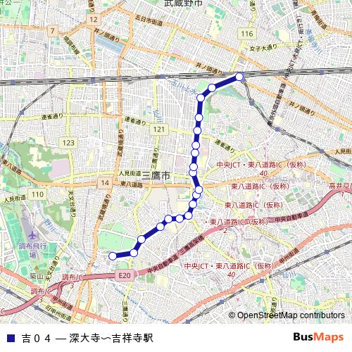 吉０４ bus Line Map