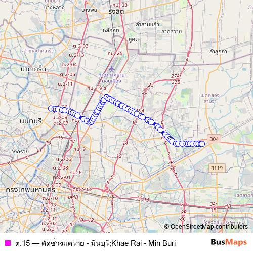 ต.15 bus Line Map